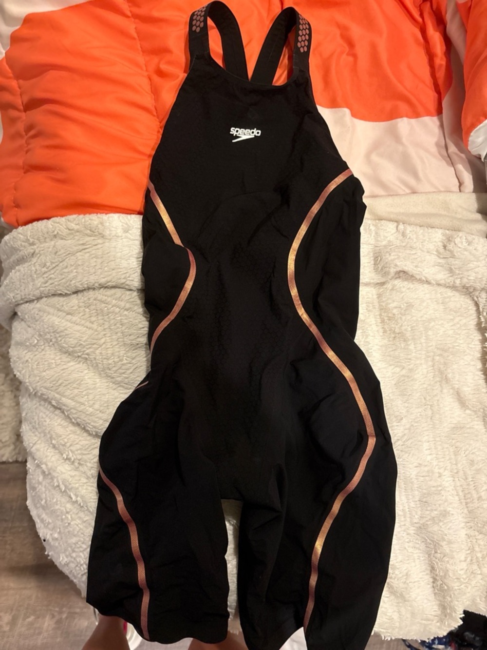 Speedo Black One-Piece Competitive Kneeskin Closed Back 24 - Picture 2 of 4